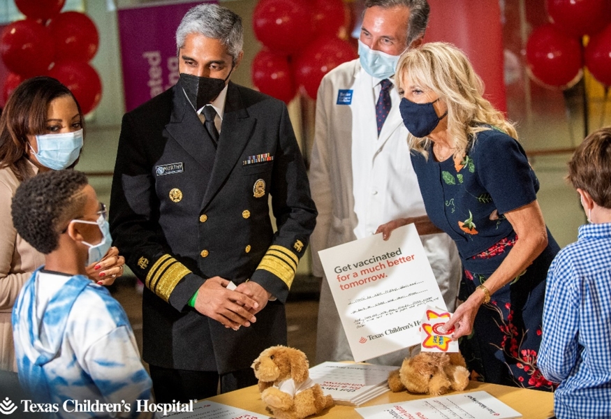 Dr. Biden & Dr. Murthy visit Texas Children's