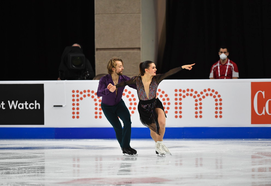 U.S. Olympic ice dancer and Texas Children’s Hospital patient Jean-Luc Baker, 28, competes with his partner, Kaitlin Hawayek