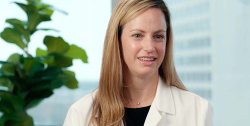 Dr. Margaret Baldwin looking at the camera  during an interview 