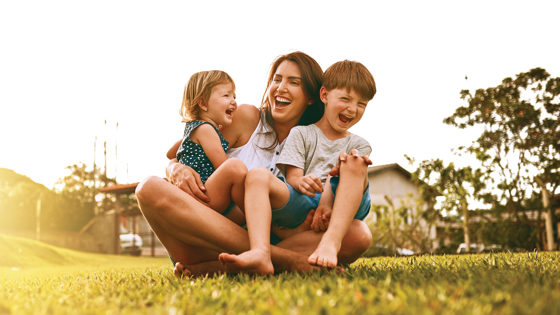 Family laughing