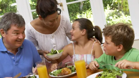 Family eating