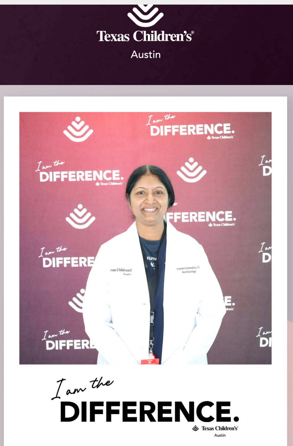 Anupama Gotimukula, MD, DipABLM Texas Children’s