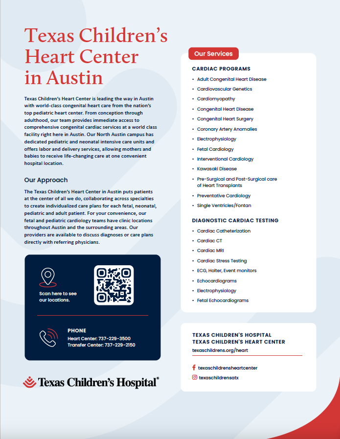 Texas Children’s Heart Center in Austin