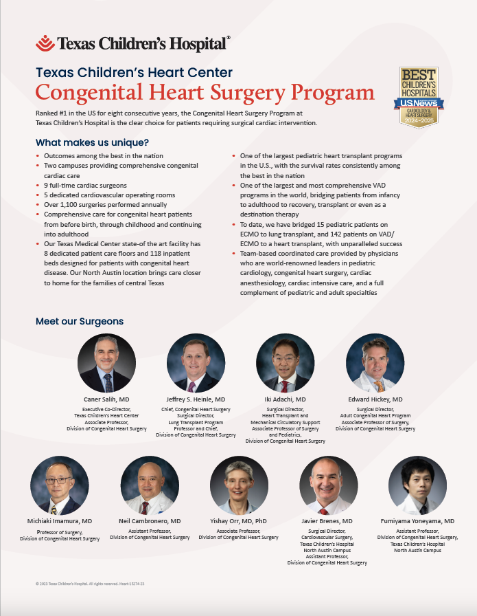 Congenital Heart Surgery Program