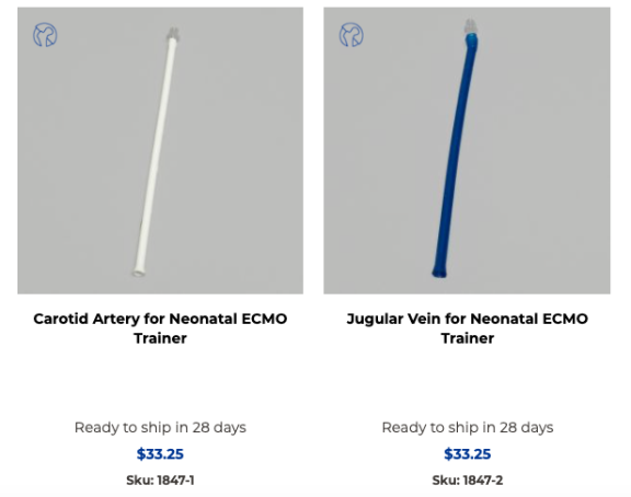 Neo ECMO kit, necks and vessel replacement 2
