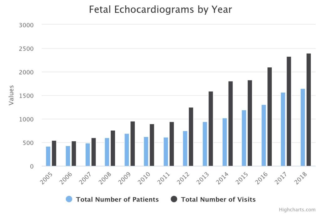 Fetal Echocardiograms by Year