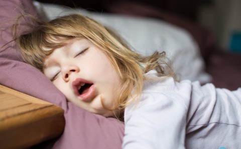 Child with pediatric sleep-disordered breathing