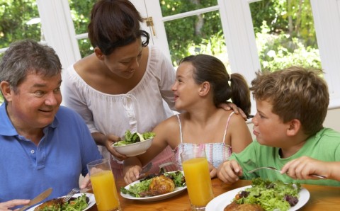 Family eating